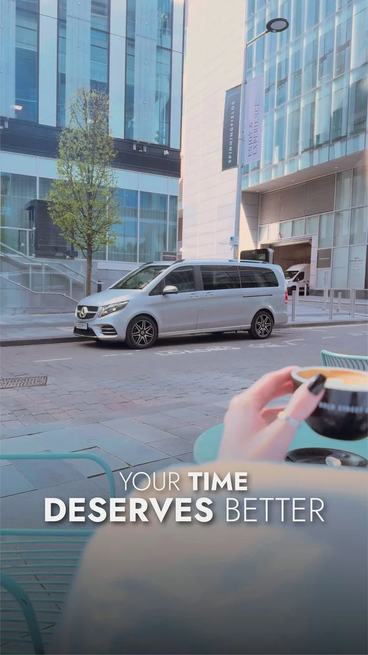 The V-Class on a Manchester street at Spinningfields